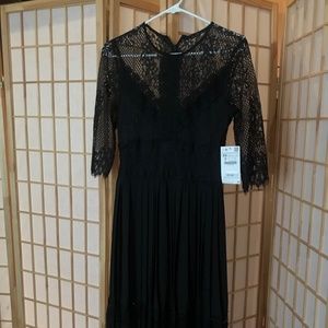 Midi black dress Zara, size XS